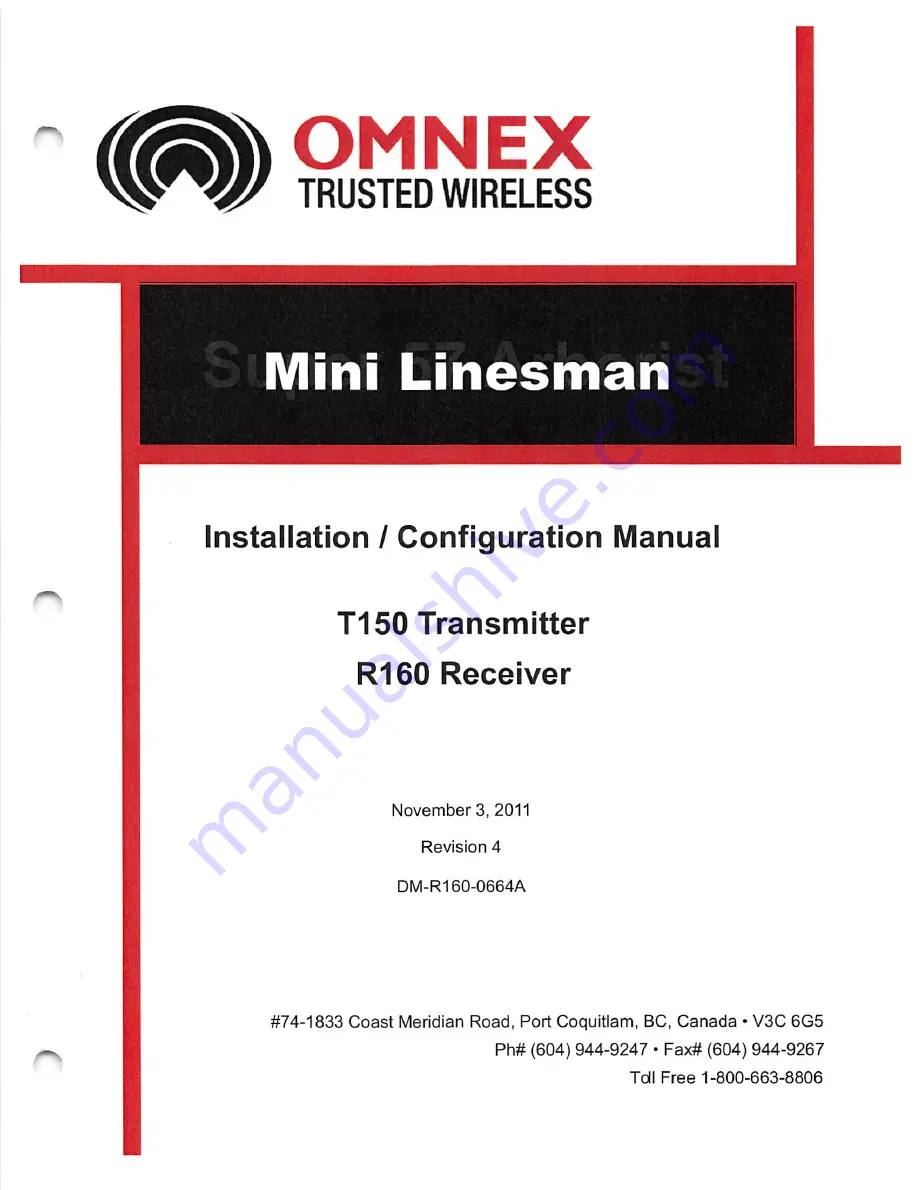 Skylift Mini-Linesman Manual Download Page 335