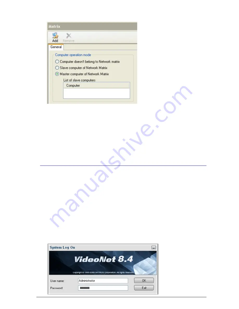 Skyros VideoNet User Manual Download Page 288