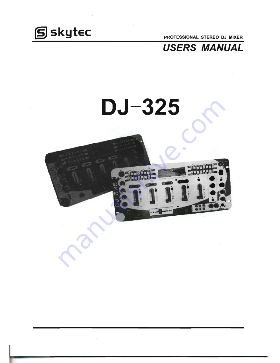 Skytec DJ-325 Скачать руководство пользователя страница 1