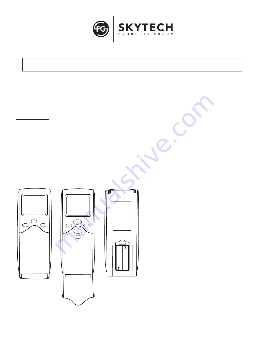 Skytech 3301-FSCRF Installation And Operating Instructions Manual Download Page 1