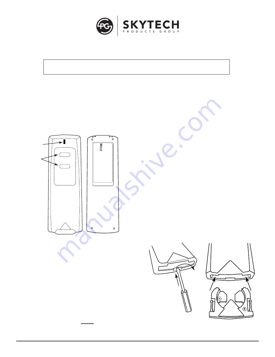 Skytech 4001-A TX Installation And Operating Instructions Manual Download Page 1