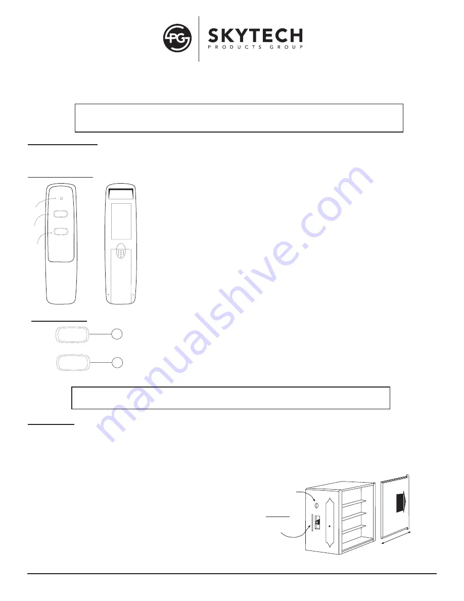 Skytech RCAF-1035 Installation And Operation Instruction Manual Download Page 1