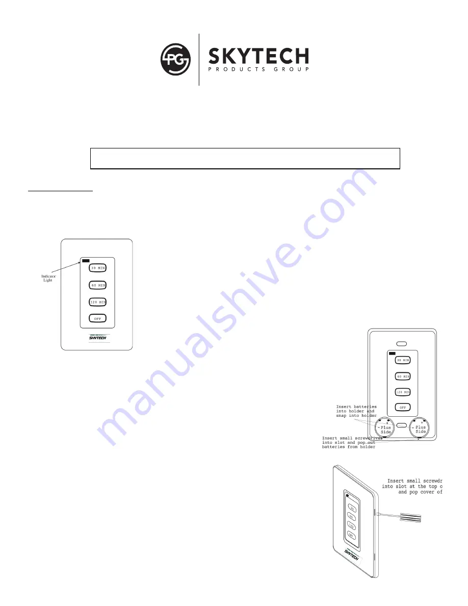 Skytech TM-R-AF1TX Installation And Operating Instructions Download Page 1