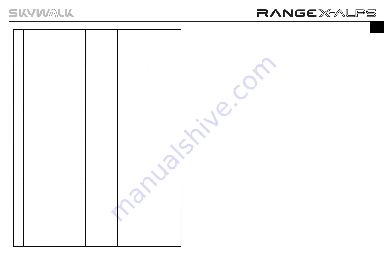 Skywalk RANGE X-ALPS Manual/Service Download Page 14