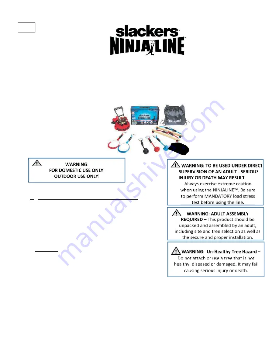 Slackers NINJALINE SLA.788 Скачать руководство пользователя страница 1