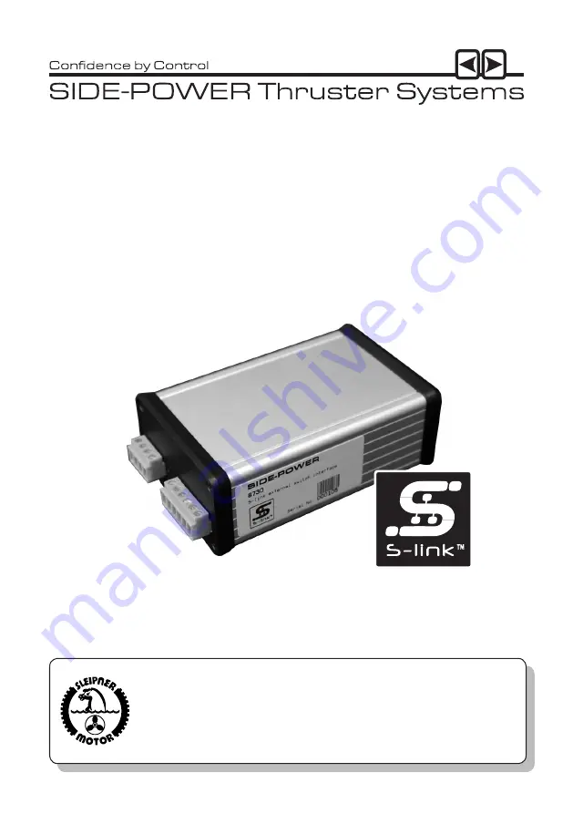 SLEIPNER MOTOR AS S-Link 8730B Скачать руководство пользователя страница 1