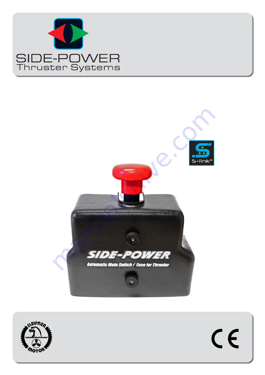 SLEIPNER MOTOR AS Side-Power Automatic Main Switch Скачать руководство пользователя страница 1