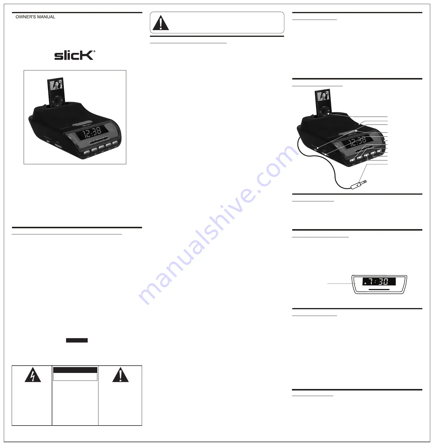 Slick CR312 Owner'S Manual Download Page 1