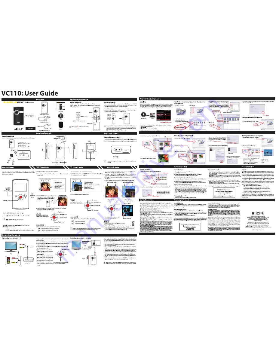 Slick Simple Flix VC110 User Manual Download Page 1