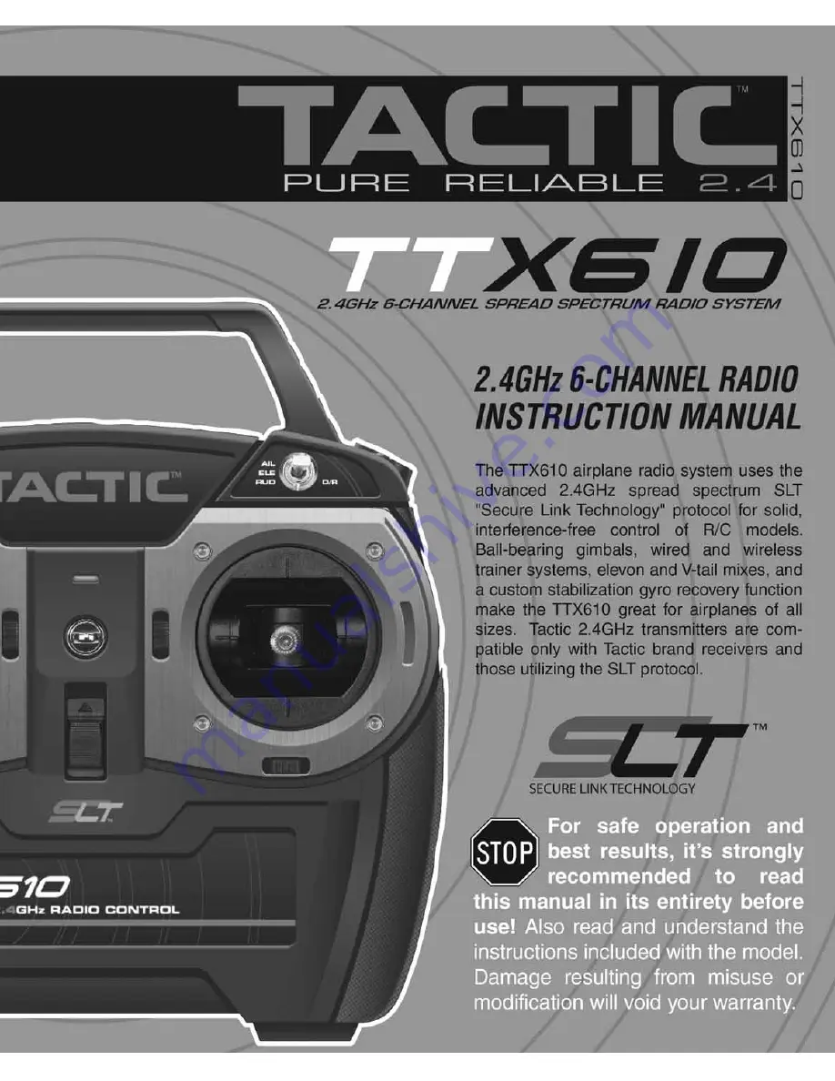 SLT Tactic TT X610 Скачать руководство пользователя страница 1