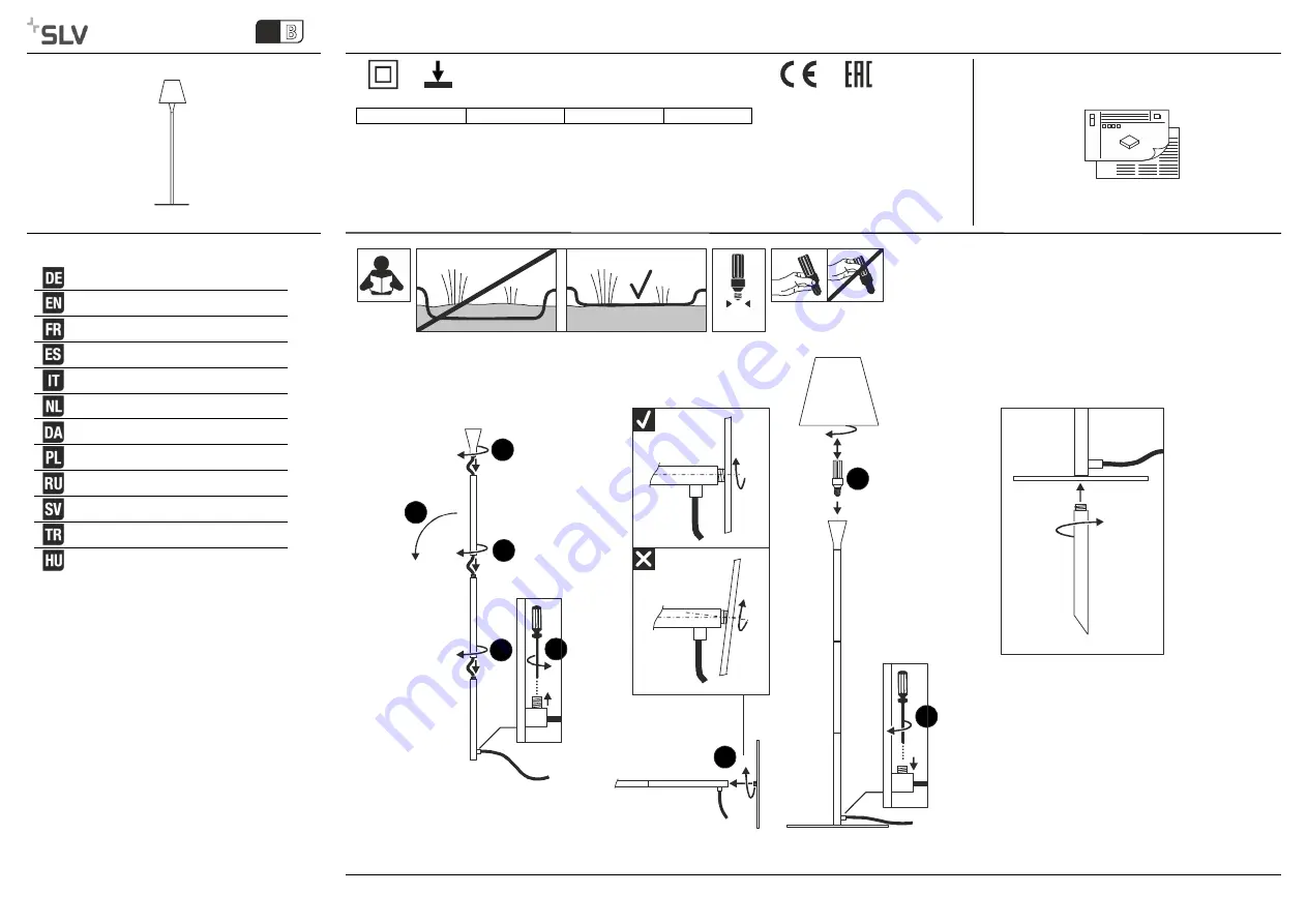 SLV ADEGAN 228961 Instruction Manual Download Page 1