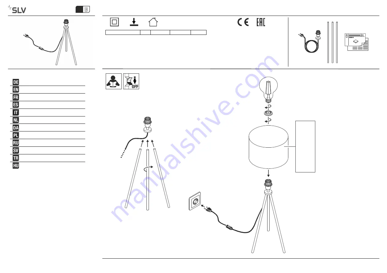 SLV FENDA 155540 Instruction Manual Download Page 1