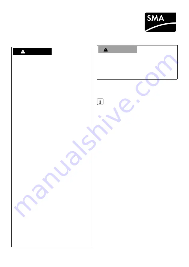 SMA SUNNY HIGHPOWER PEAK1 Service Manual Download Page 7