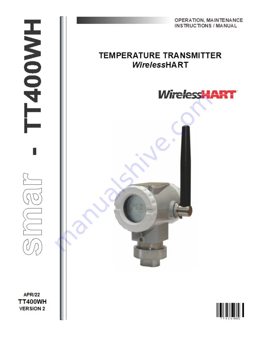 SMAR TT400WH Manual Download Page 1