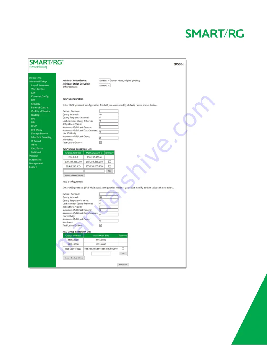 SMART/RG SR506n Скачать руководство пользователя страница 103