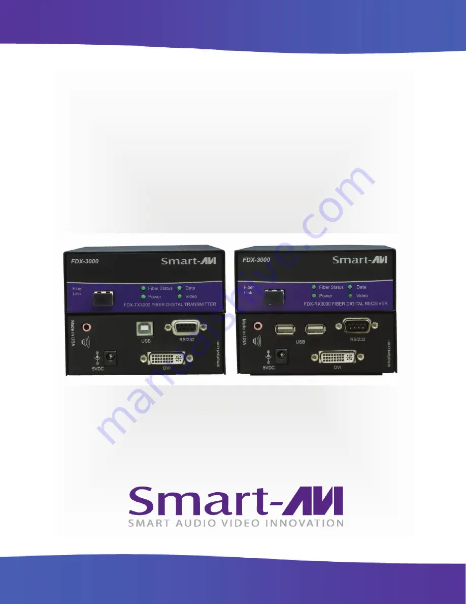 SmartAVI FDX-3000S User Manual Download Page 1