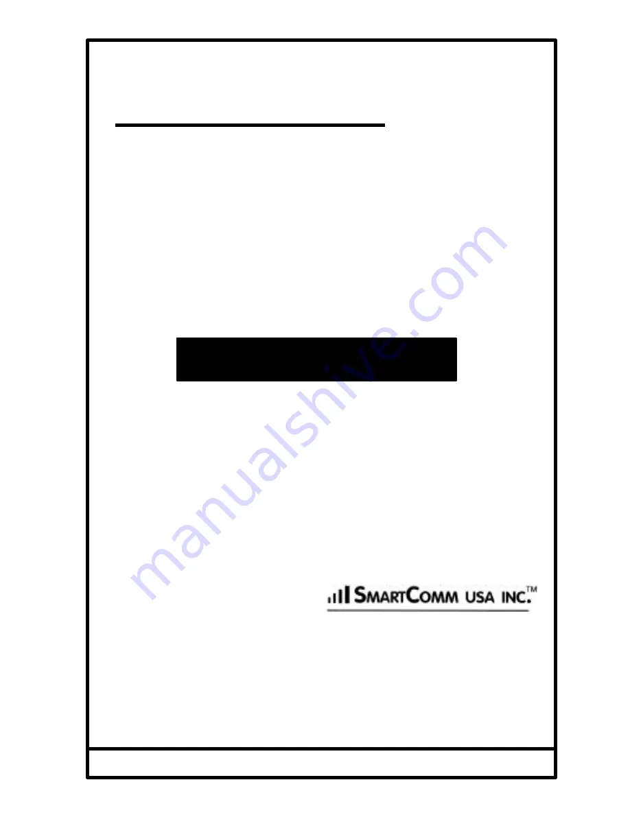 SmartComm SCU08 Instruction Manual Download Page 1