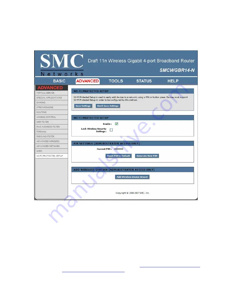 SMC Networks Barricade SMCWGBR14-N Скачать руководство пользователя страница 68