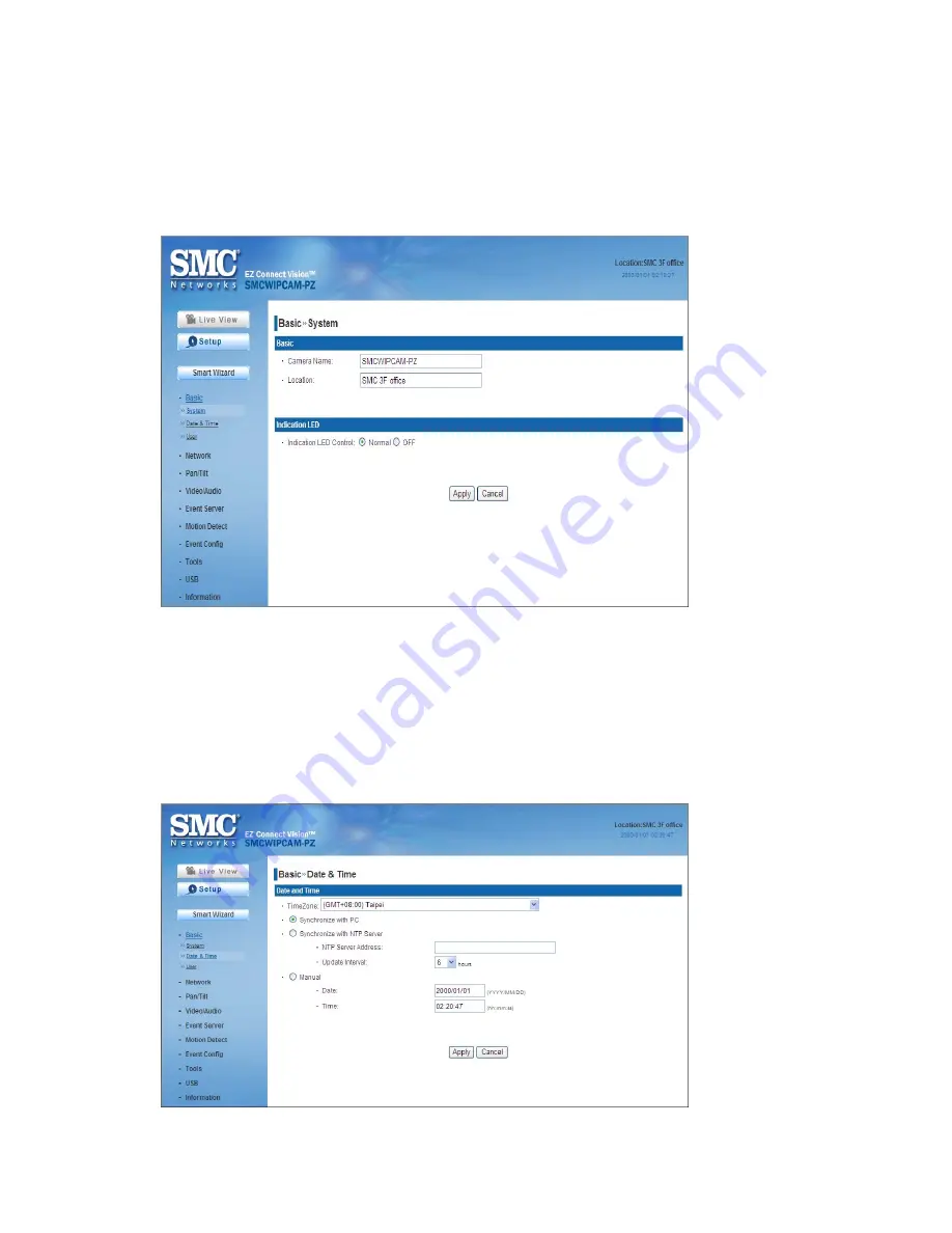 SMC Networks EZ Connect Vision SMCWIPCAM-PZ Manual Download Page 31