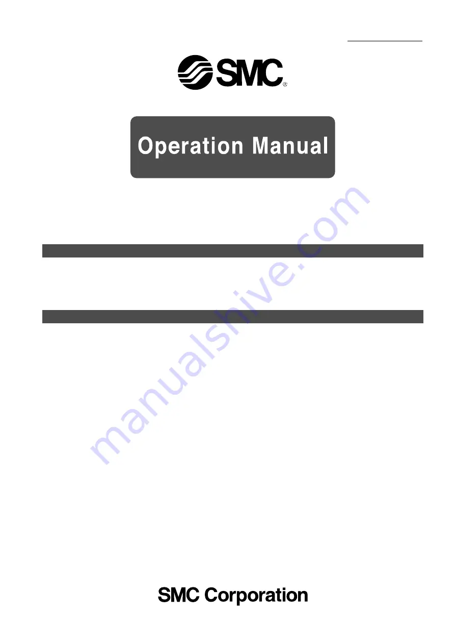 SMC Networks ZFC Series Operation Manual Download Page 1