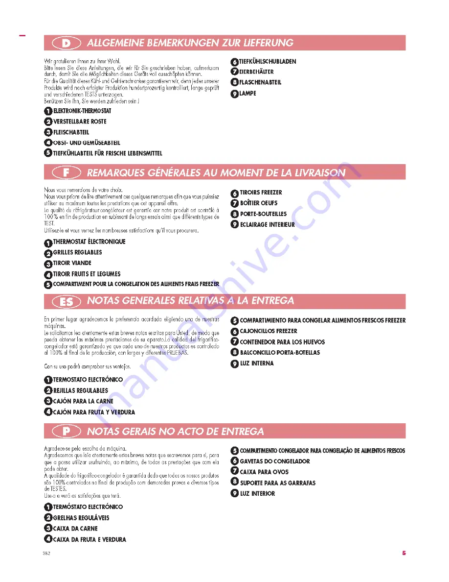 Smeg APCR305 Instructions For Installation, Use And Maintenance Manual Download Page 5