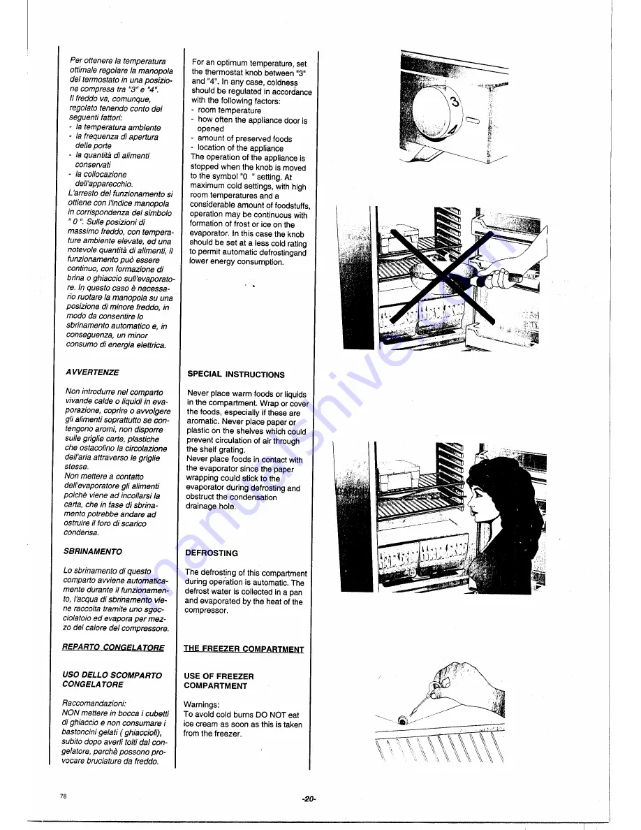 Smeg CR306SE Instructions For Installation, Use And Maintenance Manual Download Page 20