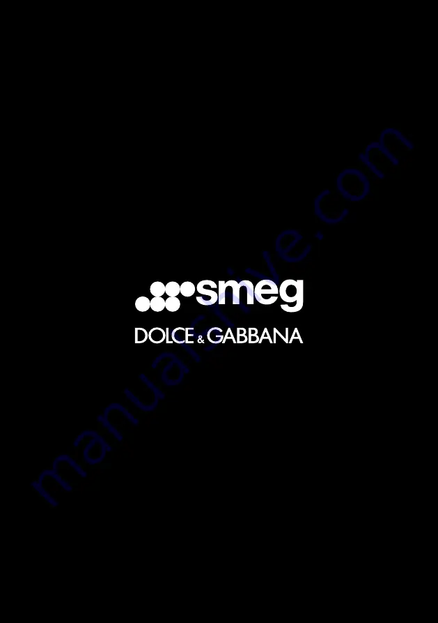 Smeg Dolce & Gabbana KTU36DGC Installation, Use & Care Manual Download Page 1