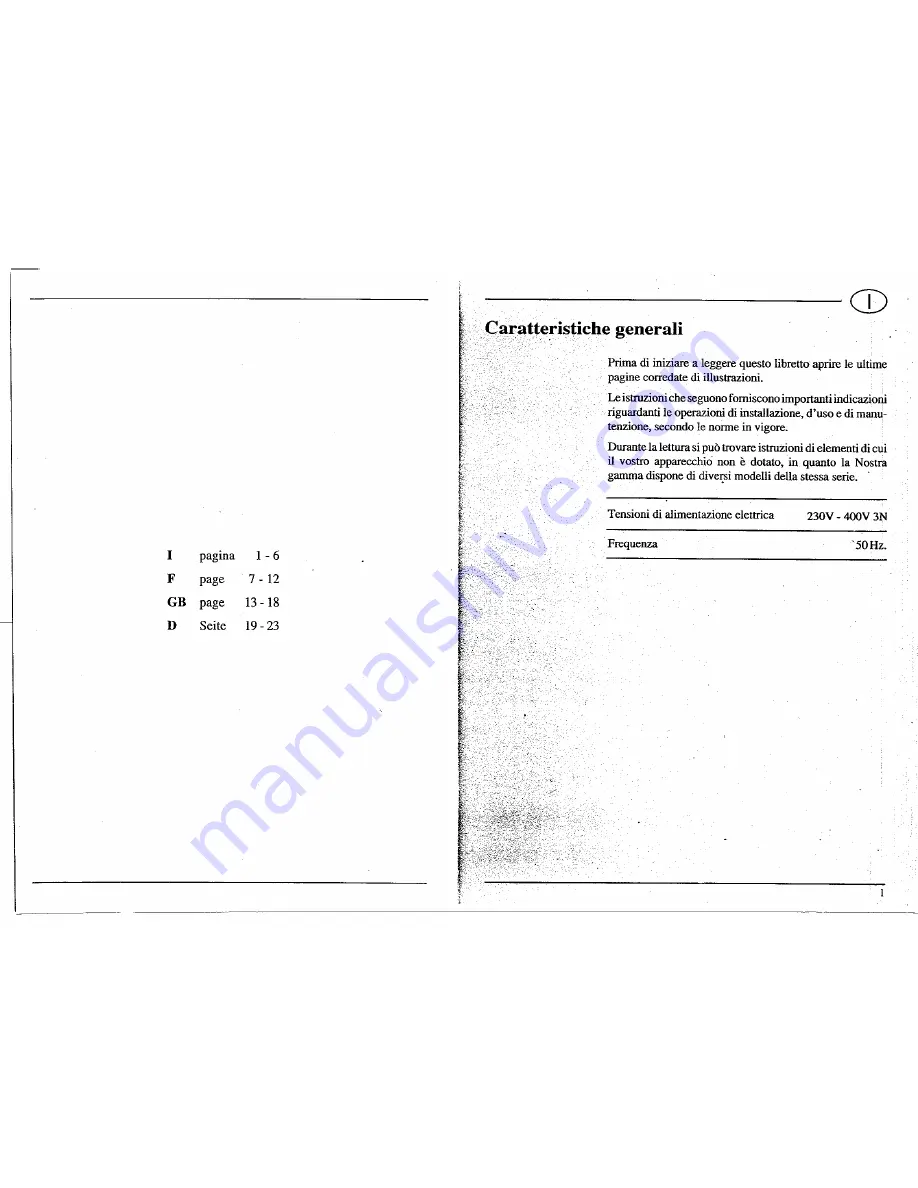 Smeg Electric Hob 9FAZOI (Italian) Instructions For Use Manual Download Page 2