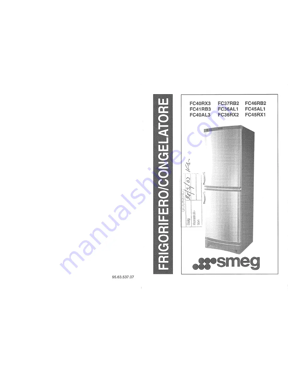 Smeg FC36AL1 (Italian) Manuale D'Uso Download Page 1