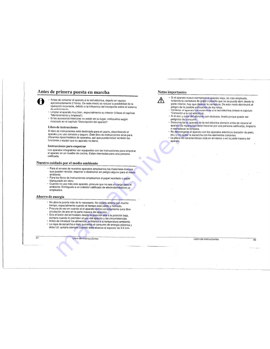 Smeg FI224STB (Spanish) Libro De Instrucciones Download Page 3