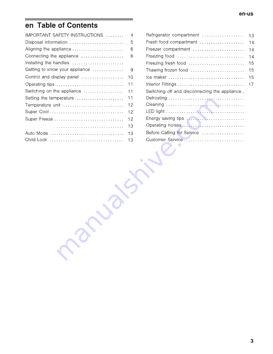 Smeg FQ50UFXE Installation, Use & Care Manual Download Page 3