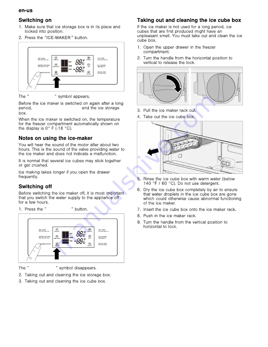 Smeg FQ50UFXE Installation, Use & Care Manual Download Page 16