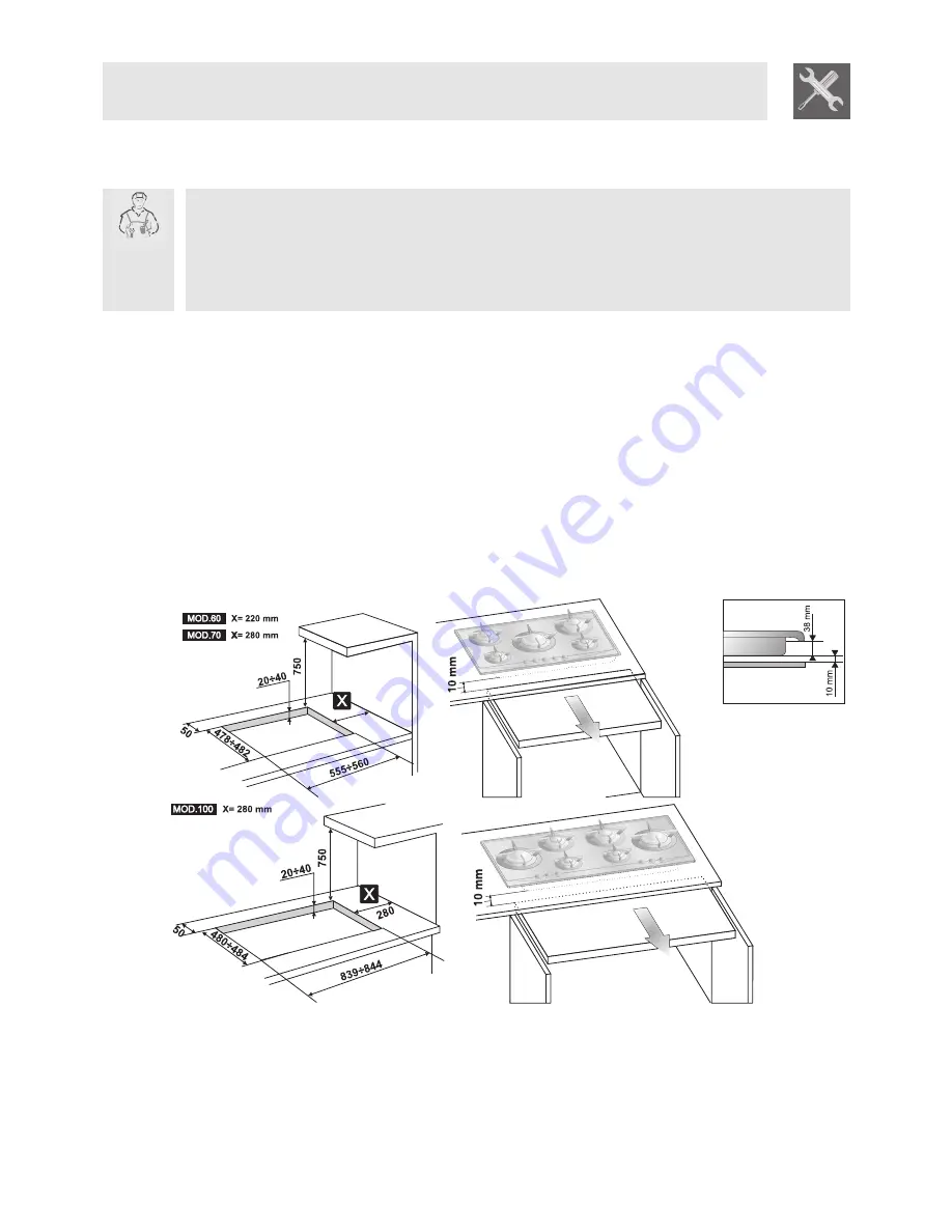 Smeg Gas Cooktop PA106SX Manual Download Page 4