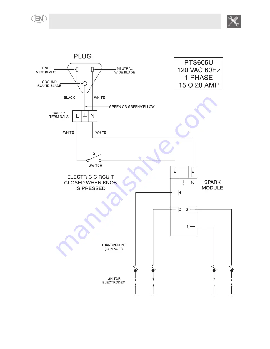 Smeg PTS605 Installation Instructions Manual Download Page 12