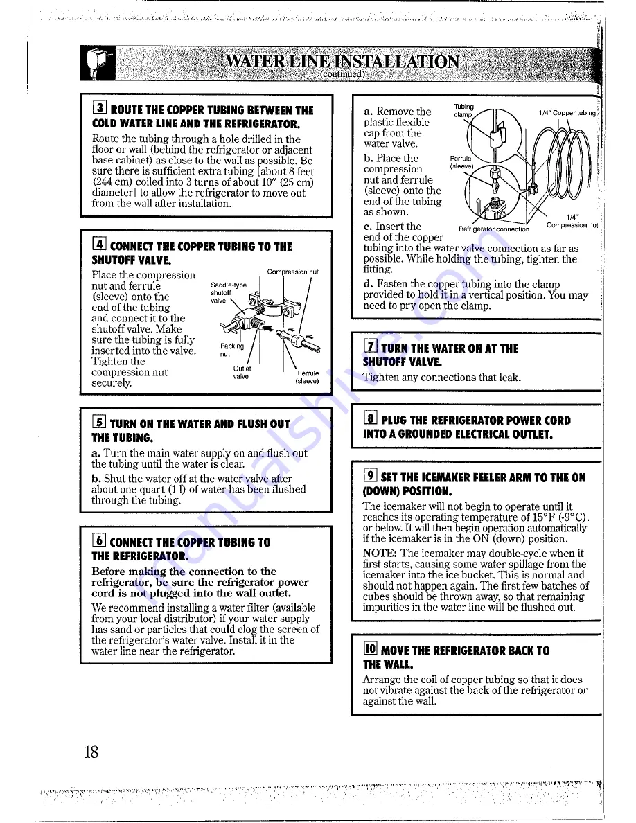 Smeg Refrigerator SRA416TP2 Use And Care & Installation Manual Download Page 18