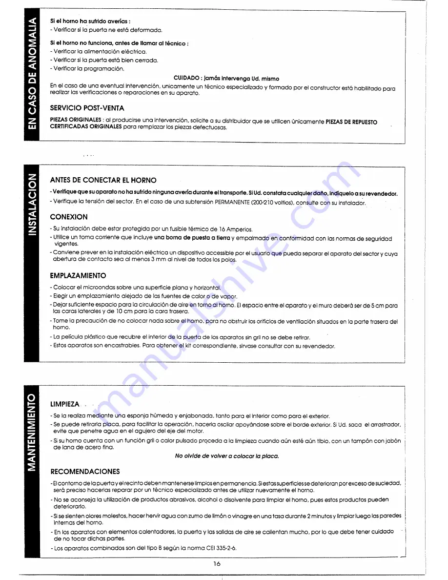 Smeg S32EB (Spanish) Manual De Instrucciones Download Page 4