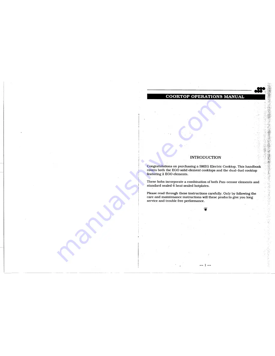 Smeg SA135EB Installation & Operation Manual Download Page 2