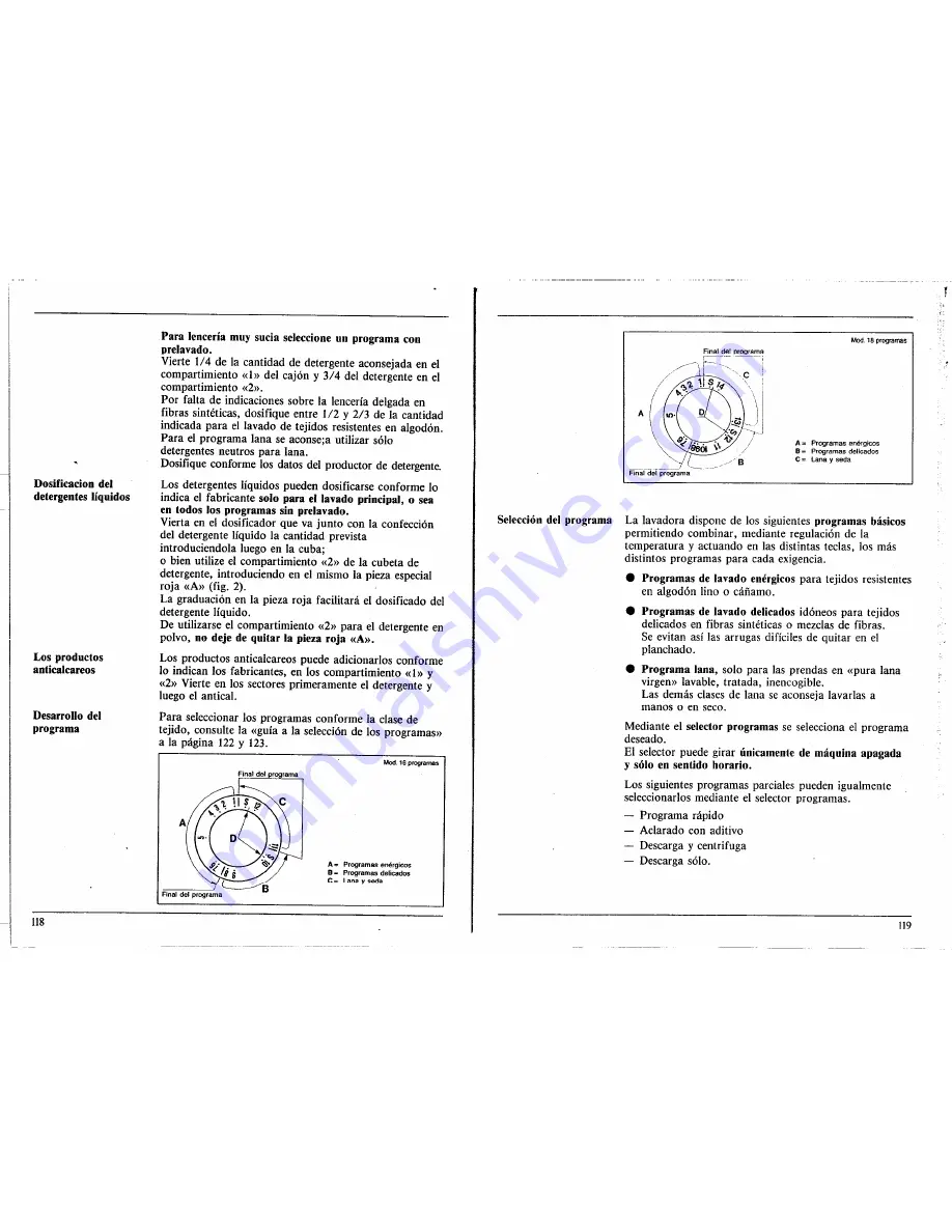 Smeg Washing Machine K600.2 (Spanish) Instrucciones Del Usuario Download Page 8