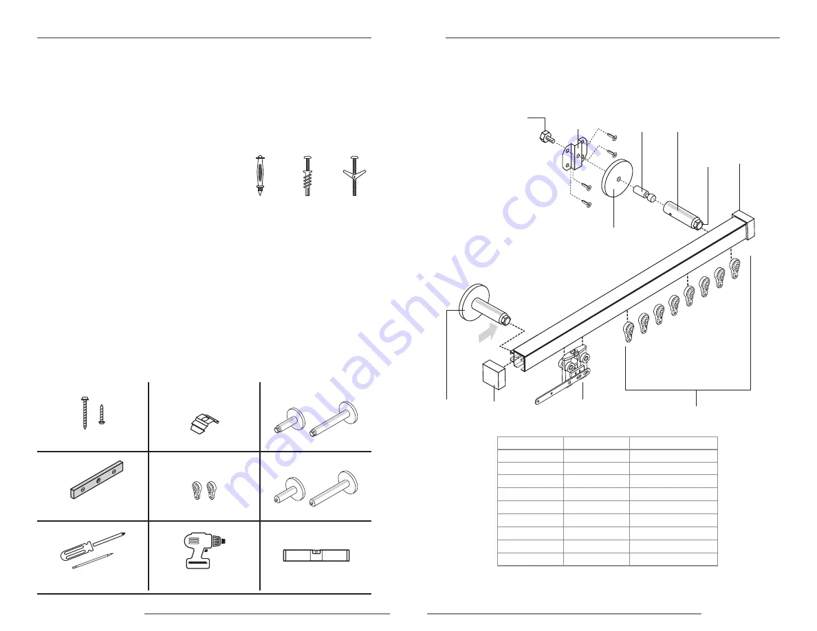 Smith & Noble Euro Track Basics Hardware-Heavy Duty Step By Step Installation Instructions Download Page 3