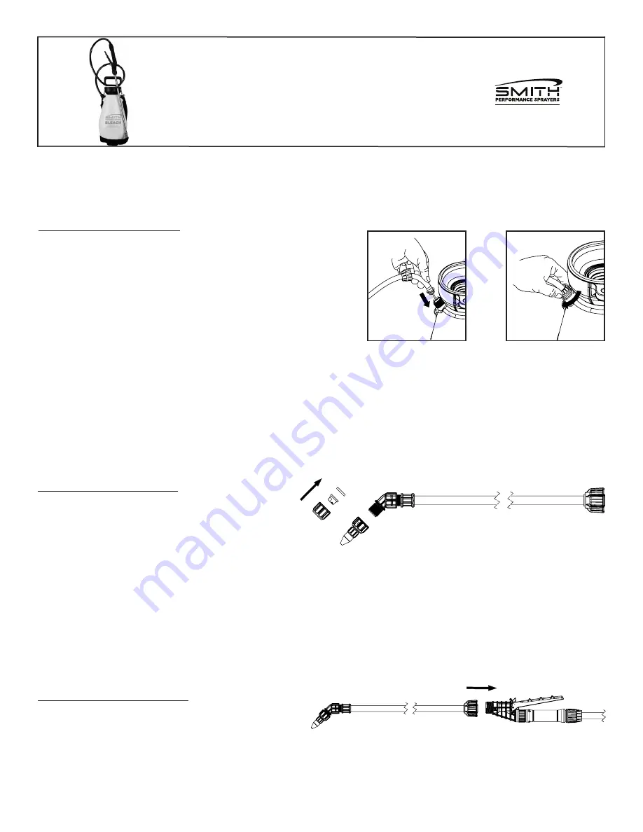 Smith Bleach Sprayer Quick Start Manual Download Page 1