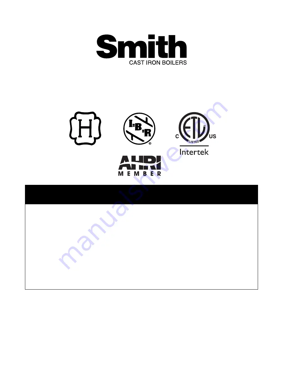 Smith GVX User'S Information Manual Download Page 1