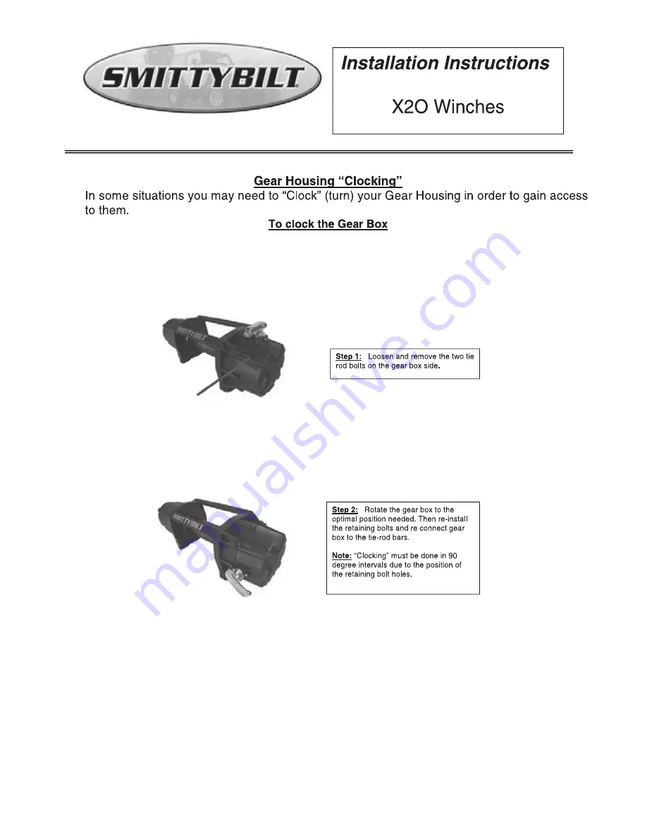 Smittybilt X20 10,000LB Installation Instructions Manual Download Page 15