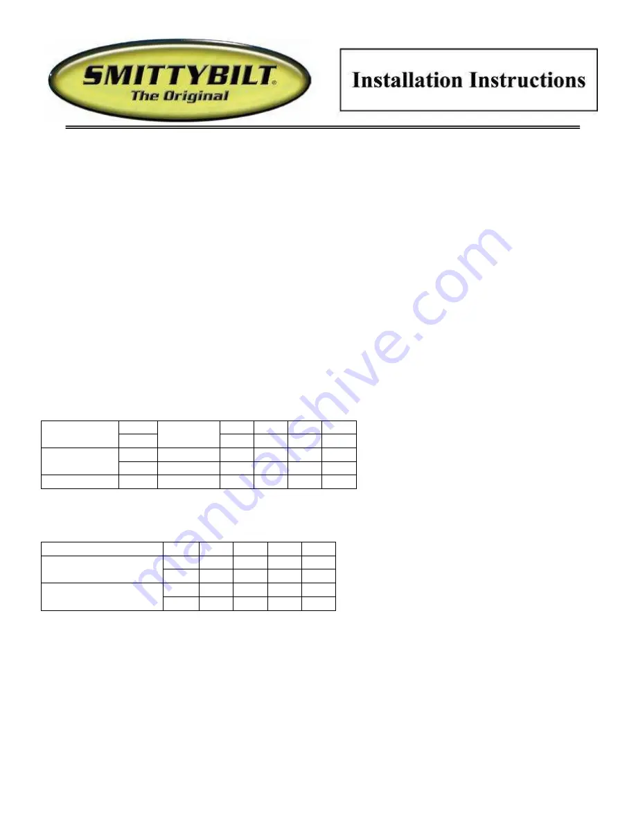 Smittybilt XRC10 Installation Instructions Manual Download Page 8