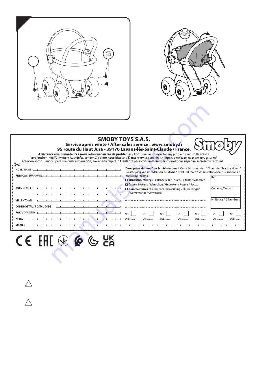 Smoby 220377 Скачать руководство пользователя страница 3