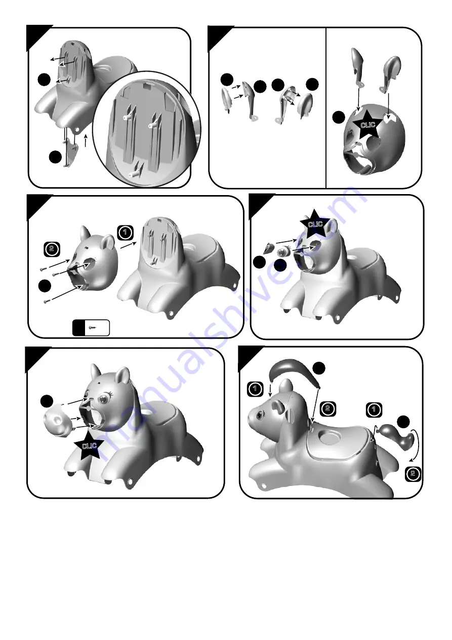 Smoby BABY PONY RIDE-ON 721500 Manual Download Page 2