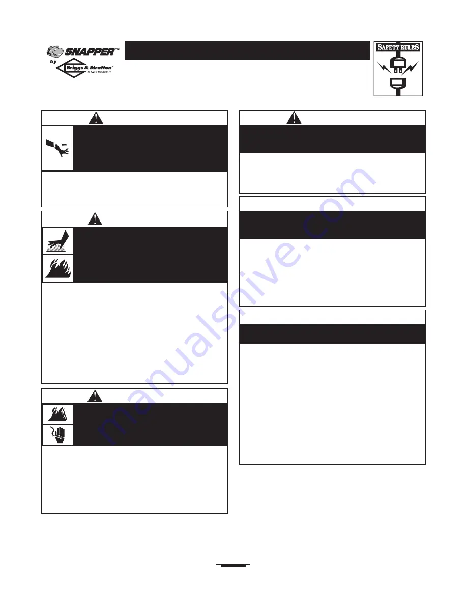 Snapper 01666-0 Owner'S Manual Download Page 4