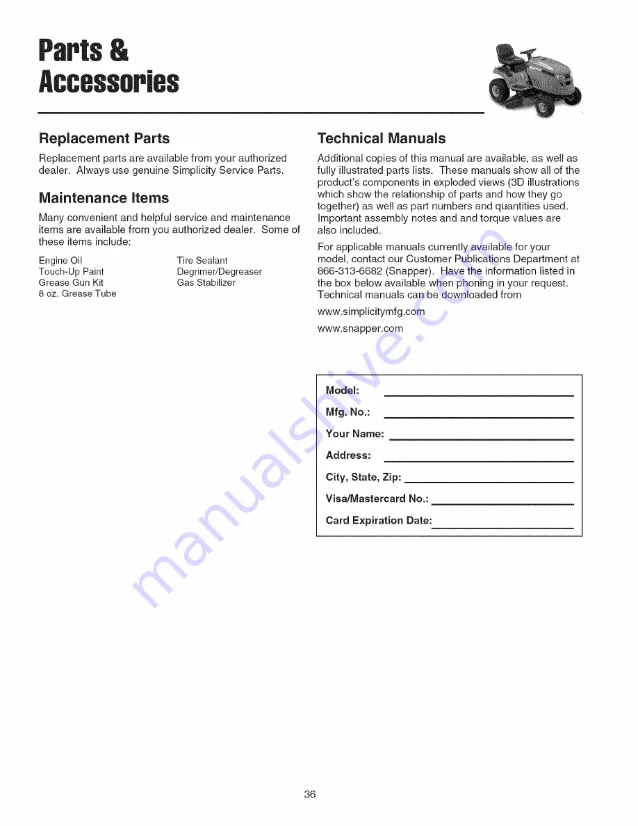 Snapper 1694888 Operator'S Manual Download Page 113