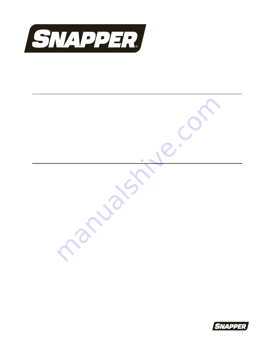 Snapper 7800849 Operator'S Manual Download Page 32