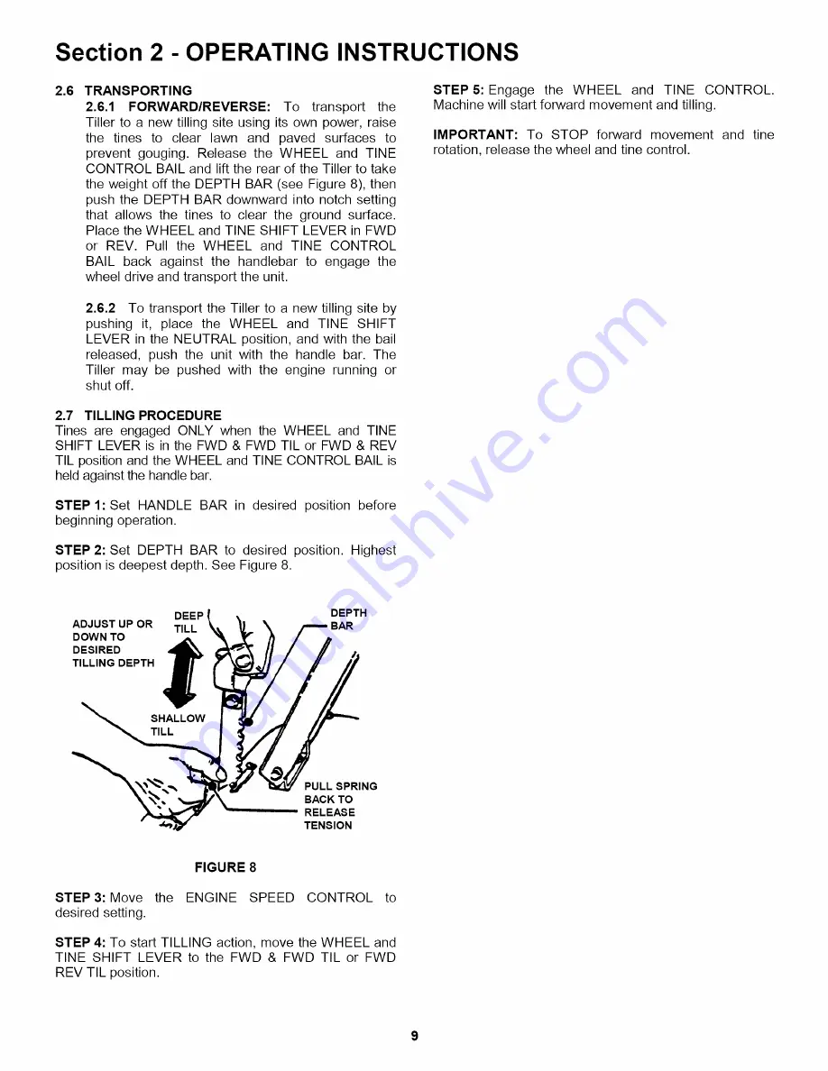 Snapper CICFR5505HV Safety Instructions & Operator'S Manual Download Page 9