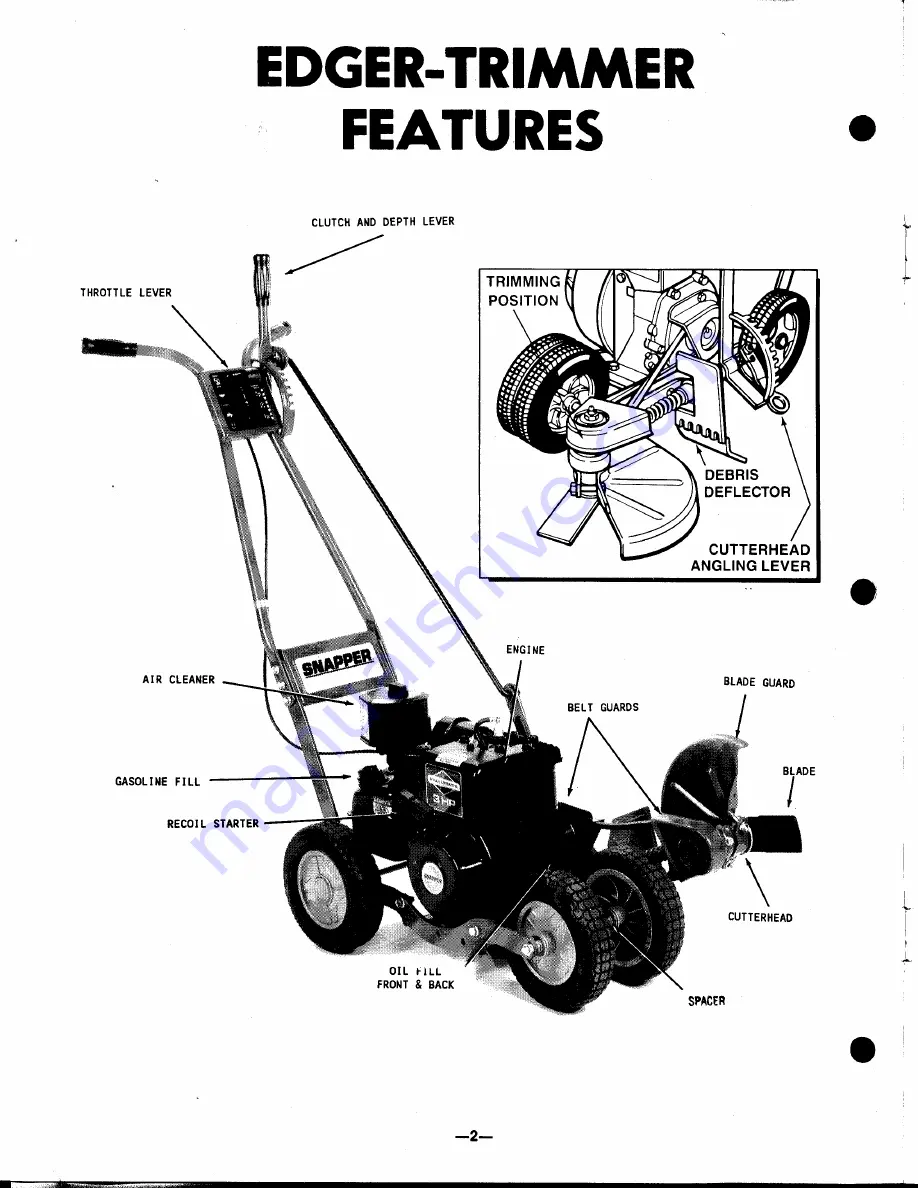 Snapper ET302B Safety Instruction & Operatorrs Manual Download Page 4